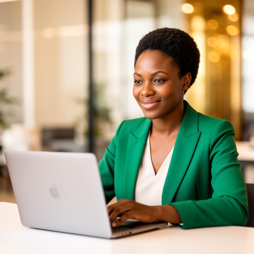 African entrepreneur using TorchBearer Intelligence to prepare a funding proposal